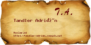 Tandler Adrián névjegykártya